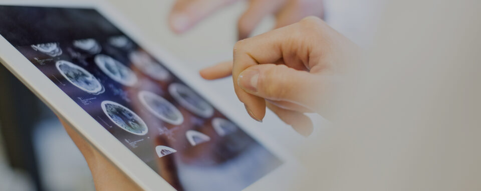 hand typing on a mobile device